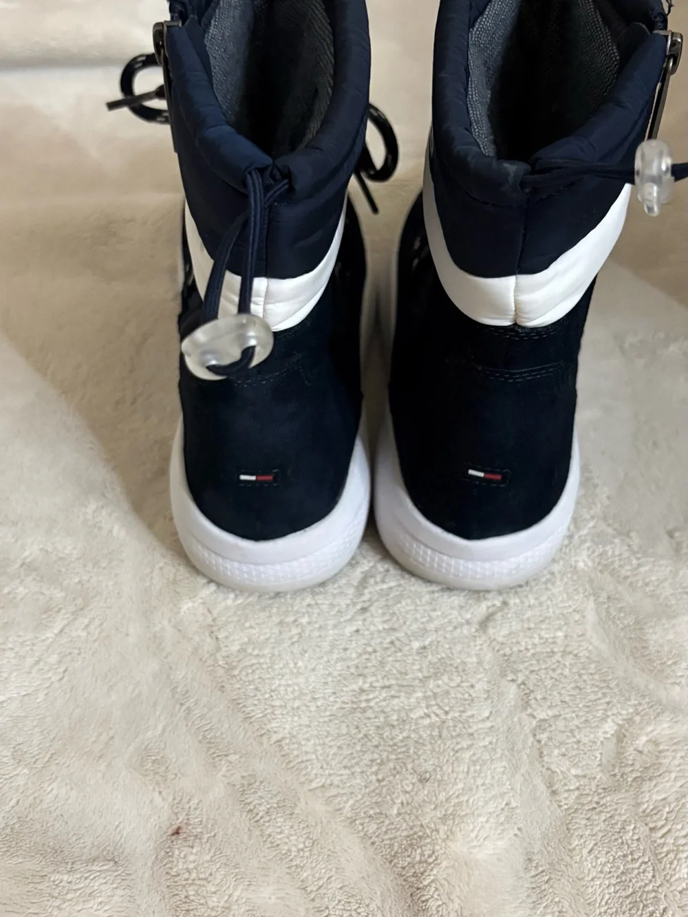 Tommy Jeans Navy Red White High-Top SnowBoots